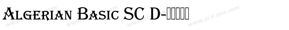 Algerian Basic SC D字体转换